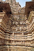 Khajuraho - the south side of the Lakshmana temple